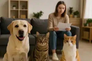 Cane e gatti in un appartamento condominiale: animali domestici in condominio