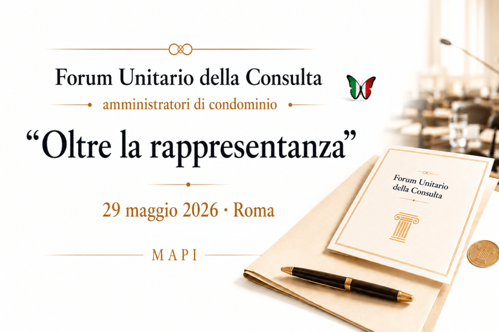 Forum Unitario Consulta amministratori di condominio 2026 Roma MAPI